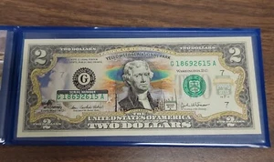 Yellowstone National Park Wyoming Commemorative Bank Note on Modern $2 Note  - Picture 1 of 3