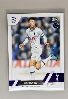 2022 TOPPS UEFA CC ALFIE DEVINE #129 RC  SPURS Rookie - Image 1 of 2