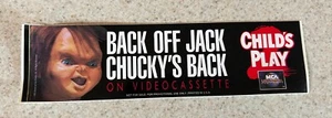 CHILD'S PLAY 2 Promotional Bumper Sticker (1990) -- Horror Giveaway - Picture 1 of 2