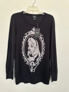 Torrid Disney Alice im Wunderland Pullover mit Rundhalsausschnitt weiß schwarz Damen Large 00 - Bild 1 von 8