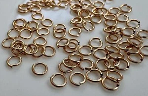 25 piezas - Anillos de salto abiertos calibre 22 de 4 mm rellenos de oro amarillo 14K (P2193) - Imagen 1 de 5