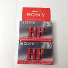 Pack Of 2 Sony Hf High Fidelity 90 Minute Normal Bias Blank Audio Cassettes New