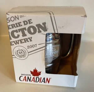 Taza Molson Moncton Brewery 2007 metal cromado cerveza Stein en caja - Imagen 1 de 2