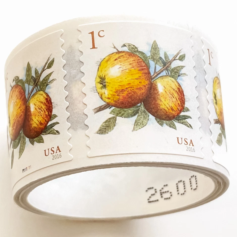 US # 5037 Apples $0.01 (2017) - Coil Roll of 100 Postage Stamps, BRAND NEW! - Image 1 of 3