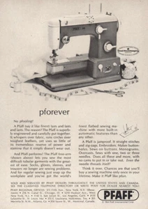 1964 Pfaff Nähmaschine: Forever No pooling Vintage Print Ad - Bild 1 von 1