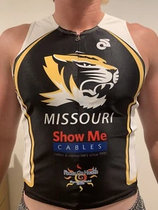 Univ of Missouri Mizzou Men's Small Champsys Tri-Top Cycling Jersey Free Ship - Picture 1 of 3