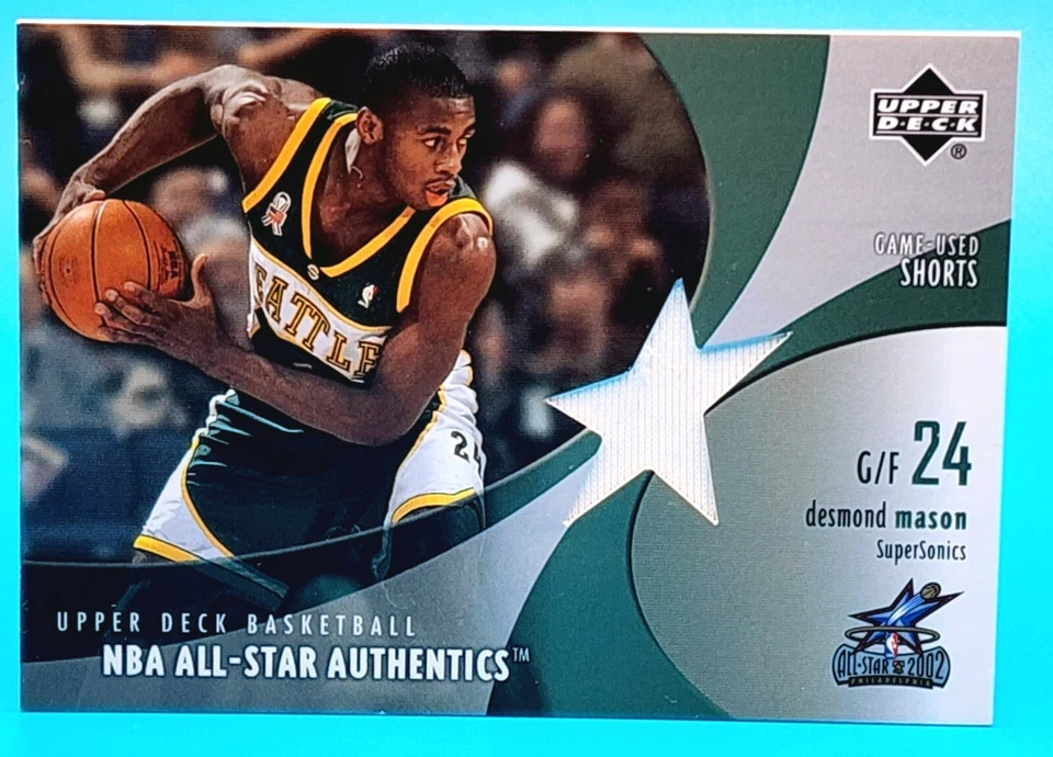 2002-03 Upper Deck All-Star Authentics DESMOND MASON Game Used Shorts #DM-AS - Image 1 of 2