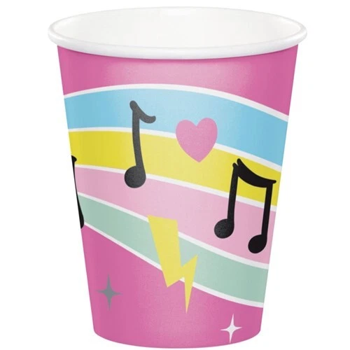 Music Beats 9 oz tazas frías/calientes papel 8 por paquete vajilla decoraciones fiestas Foto 1 de 1