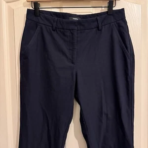 THEORY Wmn Größe 4 marineblau Avla Approach 2 kurz geschnittene Baumwollhose Arbeit Business Karriere - Bild 1 von 8