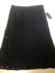 I Love H81 Women's Navy Blue Lace Crochet Overlay Midi Skirt S NEW summer Boho - Picture 1 of 10