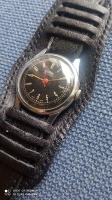 Vintage TECHNOS Precision manual winding watch mans Swiss Serviced Mylitary - Image 1 of 4