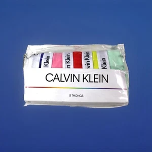 CALVIN KLEIN 5 PK Tanga Bragas Talla XL Varios Colores Minorista $49 - Imagen 1 de 2