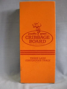 CRIBBAGE GAME, 3 LANE CONTINUOUS TRACK, VINTAGE, HARDWOOD, WITH BOX, 1982 - Picture 1 of 8