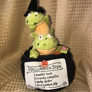 Hallmark Halloween 12” TREMBLIN TOADS Stew Pot Singing Animated Frogs Plush - Picture 1 of 5