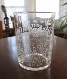 EAPG Maryland Etching Co The Lord's Prayer Glass Tumbler(s) Etched 3 5/8"t 1893 - Picture 1 of 7