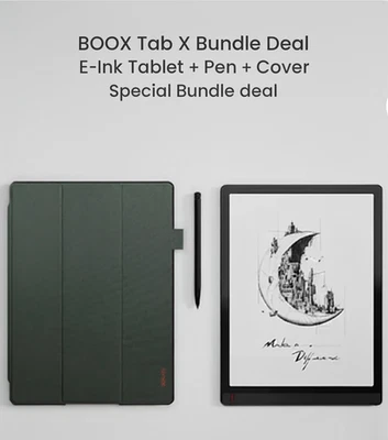 BOOX Tab X Bundle Grade B - 13.3" E-Ink Tablet + Stylus + Cover Android - Image 1 of 4
