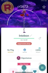 Gmax Inteleon Dark Skies Hintergrund Gigantamax Go Reg or 1M FAST TRADE - Bild 1 von 2