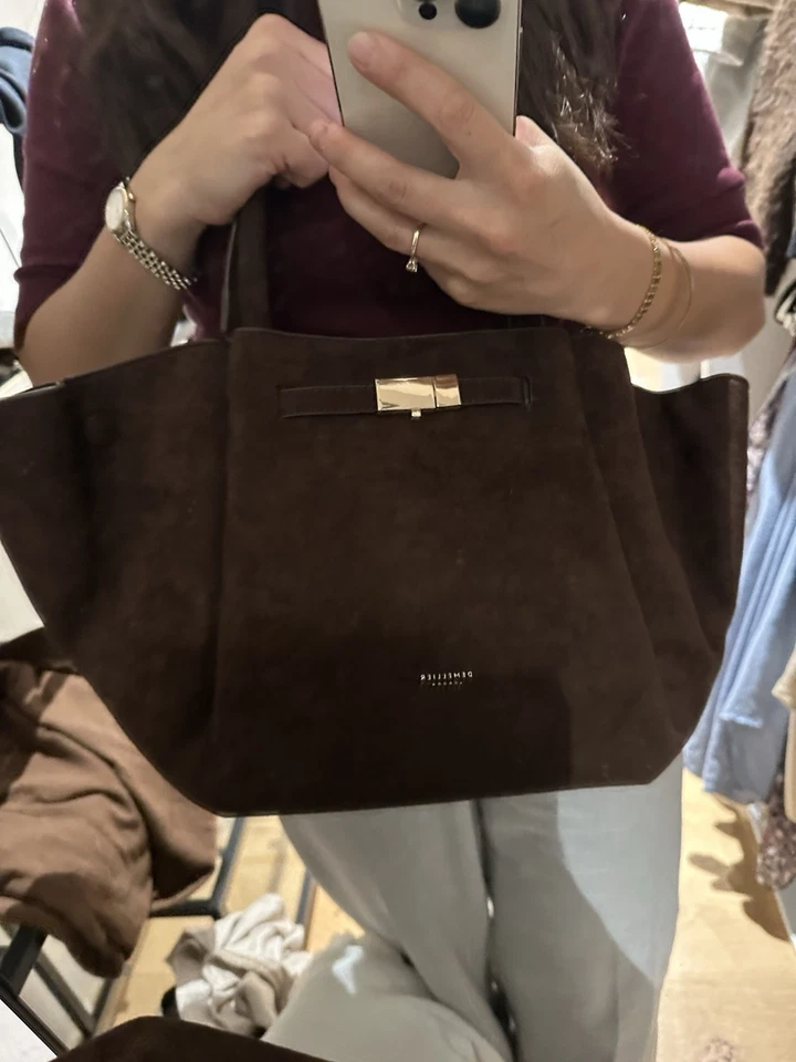 Damen Suede Tasche braun - Bild 1 von 3