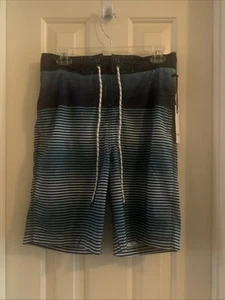 Goodfellow & Co Men's Board Shorts Swimwear 10" Ocean Striped Swim - Picture 1 of 5