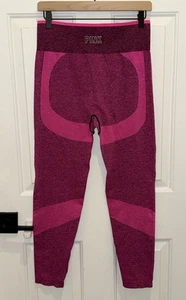 Victoria’s Secret PINK Seamless Marl Leggings Size Large L Two Tone Pink Logo - Picture 1 of 8