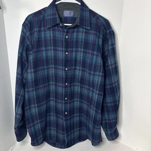 Pendleton 100 % reine Schurwolle kariert Flanell Knopfleiste Gr. Large - Bild 1 von 5