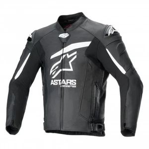 Alpinestars Men's Leather Jacket - GP Plus R V4 AIRFLOW (Black/White) - Picture 1 of 2