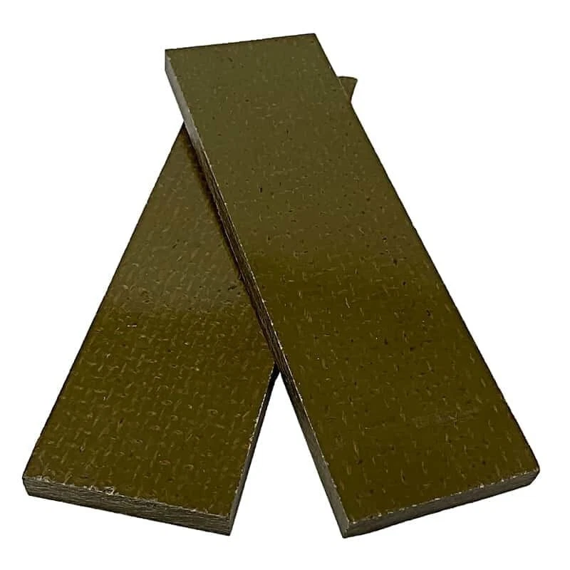 Burlap Micarta- GREEN- Scales - Image 1 of 1