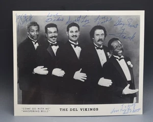 THE DEL VIKINGS FOTO SIGNED 5 AUTOGRAMME ANFANG 80er Jahre - Bild 1 von 8