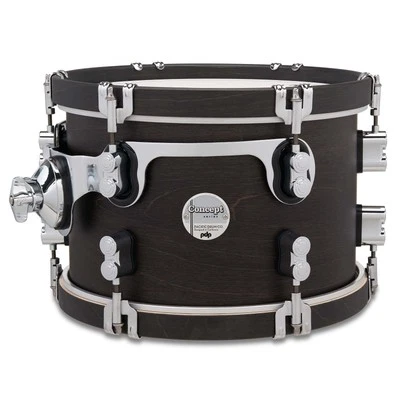 PDP Concept Classic 8x12" Mounted Tom – Ebony Stain with Ebony Hoops - Image 1 of 3