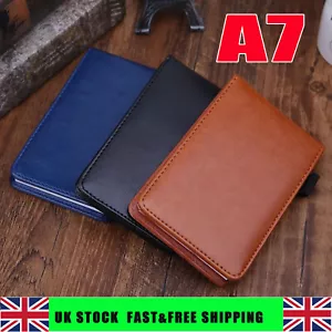 Leather Cover Pocket Planner A7 Notebook Small Notepad Note Book Mini Notepad - Picture 1 of 17