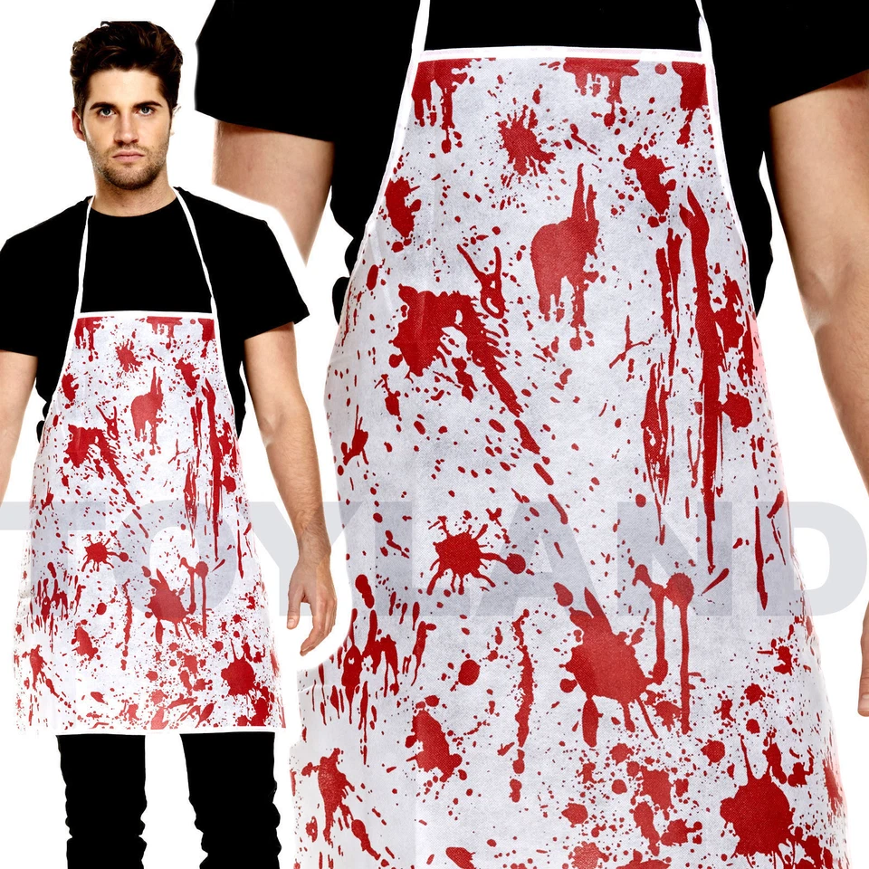 Avental sangrento respingo de sangue açougueiro enfermeira doutor chef zumbi fantasia de Halloween - Imagem 1 de 1
