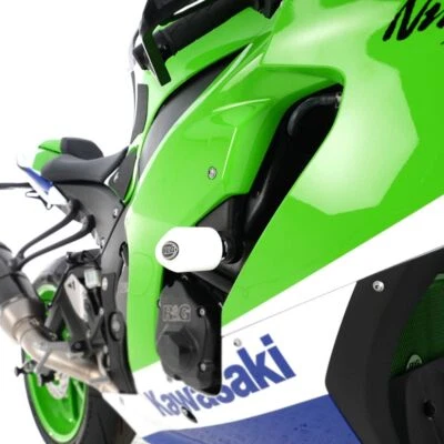 Protectores contra choques R&G Racing blancos para Kawasaki Ninja ZX10R ZX1000 2015-2019 Foto 1 de 4