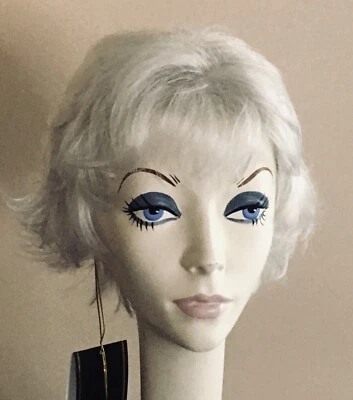 NWT! ASPEN Wig • ANGIE 59L WHITE GRAY • Short Synthetic - Image 1 of 4