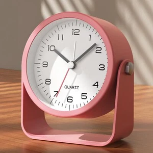 ® 3.5 Inch Small Analog Alarm ClocksBattery Operated Desk ClockCute Table Clo... - Picture 1 of 7