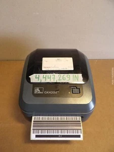 Zebra GK420D Direct Thermal Barcode Label Printer - 4447269 IN- BUTTON DAMAGED - Bild 1 von 9