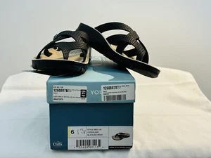 Cliffs by White Mountain Best Of Women's Black Woven Thong Sandals - Size 6 NWB - Picture 1 of 5