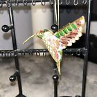 Vintage Cloisonne Hummingbird Ornament 