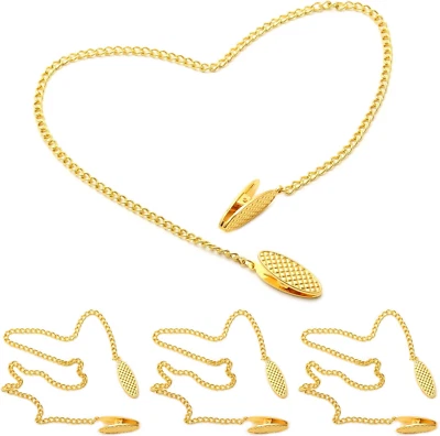 8 Pezzi Fermaglio per Tovaglioli E Catene in Acciaio Inox, Fermaglio per Tovagli - Immagine 1 di 4