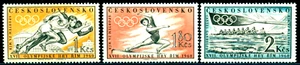 Cecoslovacchia 1960 Olimpiadi di Roma, canottaggio, ginnastica, corsa, Michel 1206, nuovo di zecca - Foto 1 di 2