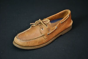 Sperry Top Sider Shoes Deck Boat Tan Brown Leather Men's 13 M 7124S - Picture 1 of 9