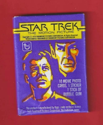 1979 Topps Star Trek The Motion Picture - pack vintage de 10 cartes + 1 stickers