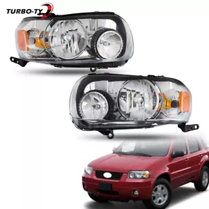 For 2005-2007 Ford Escape Factory Halogen Chrome Headlights Left+Right Side New - Foto 1 di 16