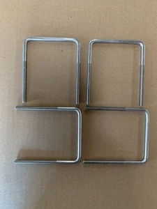 Edelstahl quadratische U-Bolzen (4er-Pack) 1/4"" durchmesser - 3"" id x 3/4"" Beinlänge - Bild 1 von 3