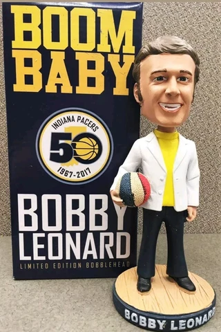 Bobby Leonard Signed Bobblehead  basketball ABA HOF Lim Ed Opening Night Pacers Cover