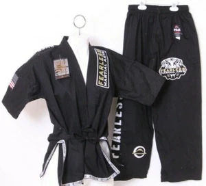 NEW Fuji Gi Uniform Fearless Martial Arts Jiu Jitsu Pants & Shirt Black Youth 1 - Picture 1 of 8