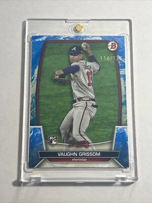 Vaughn Grissom 2023 Bowman RC #42 Blue Parallel #116/150 Atlanta Braves - Image 1 of 4