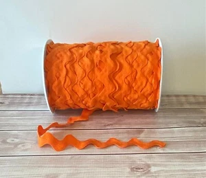 3 Yards of Orange 1" Ric Rac Sewing Trim, Rick Rack, Sewing, Crafts Scrapbooking - Picture 1 of 2