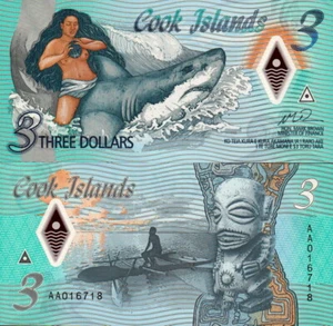 ISOLE COOK - Cook Island - 3 dollars 2021 Commemorative Polymer FDS UNC - Imagen 1 de 1