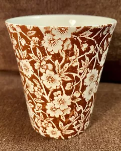 RARE CROWNFORD STAFFORDSHIRE CALICO BROWN BURLEIGH 8oz TUMBLER CUP ENGLAND - Picture 1 of 5