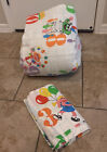 VINTAGE Sesame Street Numbers Count Comforter And Flat Sheet Lot Twin Size 84x70